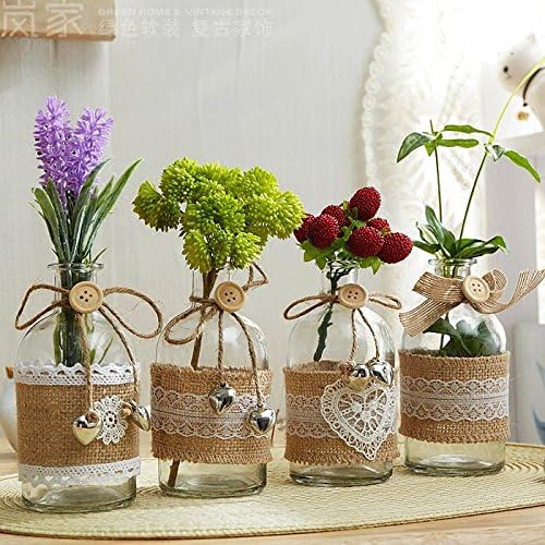 Wholesale Lot Rustic Burlap Ribbon with White Lace Jute Roll Wedding Gift Decors Natural Hessian (10 Pattern, 10 Yards Per Roll )