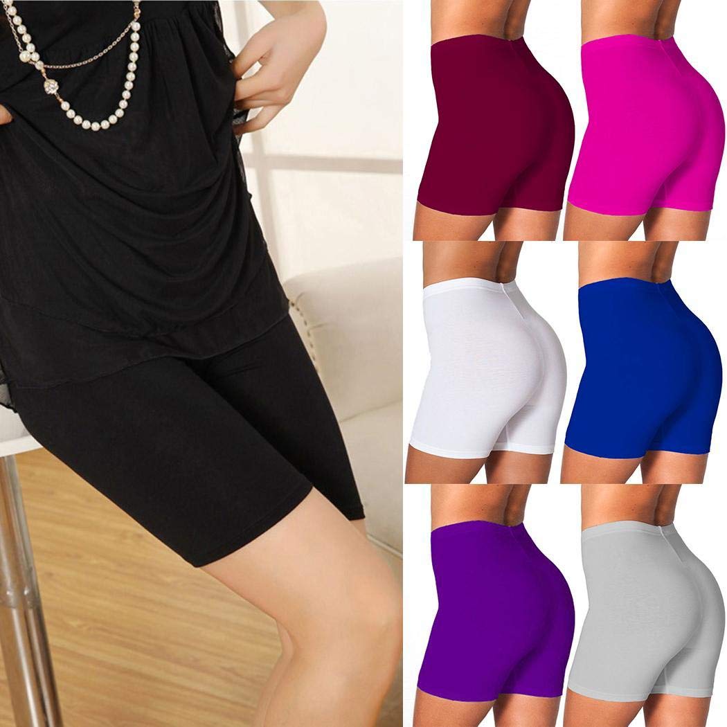 UpBeauty New Women Solid Comfortable Elastic Waist Underwear Panties Boy Shorts S-3XL Black