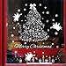 SWORNA Holiday Series SN-62 Merry Christmas Tree Angel Snowflakes Removable Vinyl DIY Wall Window Door Mural Decal Sticker for Retail Store/Coffee House/Restaurant/Supermarket/Dress Shop 44