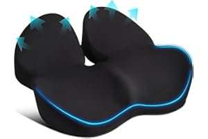 Memory Foam Seat Cushion for Office Chair Pressure Support Extra Large Size, Ergonomic Office Chair Seat Cushion for Tailbone