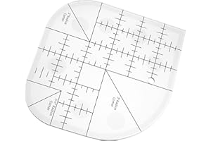 Gjinxi Acrylic Curved Corner Cutter Ruler, Cutter Quilt Ruler, Sewing Patchwork Ruler for DIY Sewing, Multifunctional Sewing Template Patchwork Tool