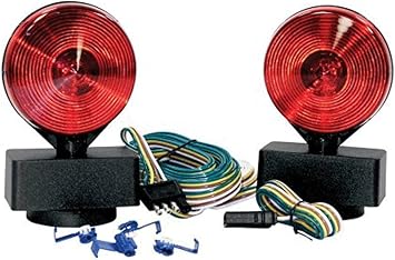 Amazon Com Haul Master 12v Volt Magnetic Towing Trailer Light Tail Light Emergency Stranded Trailing Haul Kit Complete Set Double Sided Red Brake Lights And Amber Flashers Auto Boat Rv Trailer Truck Car Automotive