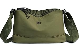 Eslcorri Crossbody Bags for Women, Small Shoulder Bag Nylon Simple Purse with Zipper, Lightweight Casual Simple Purse