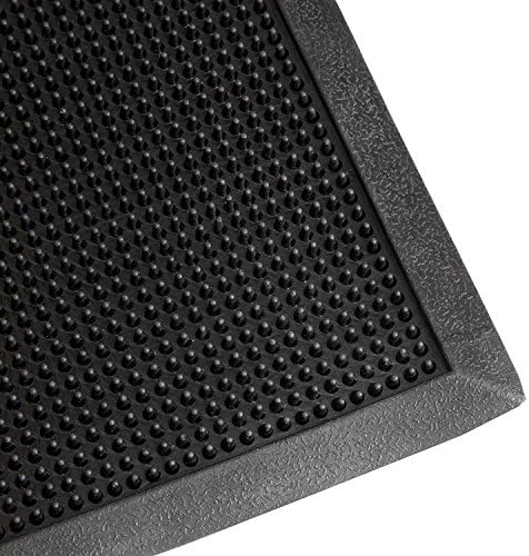 Iron Forge Tools Heavy Duty Fingertip Scraper Entrance Mat - 28 Inch by 46 Inch - Rubber Outdoor Sanitizing Floor Rug