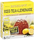 Bigelow Tea Half and Half Iced Tea and Lemonade, 6-Count (Pack of 6)