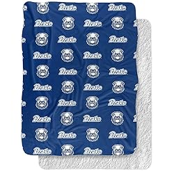 Drake University Blanket, 60"x80" Logo Pattern