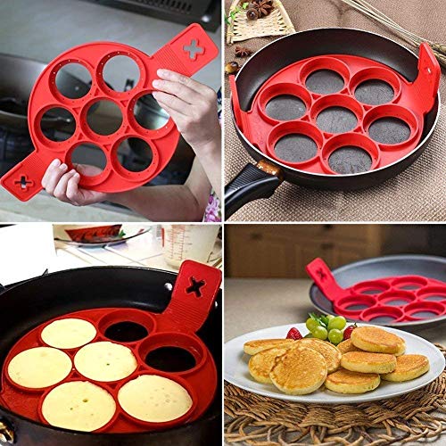 Pancake Maker Mold Egg Ring Maker Silicone Pancake Mold Fixator Mould