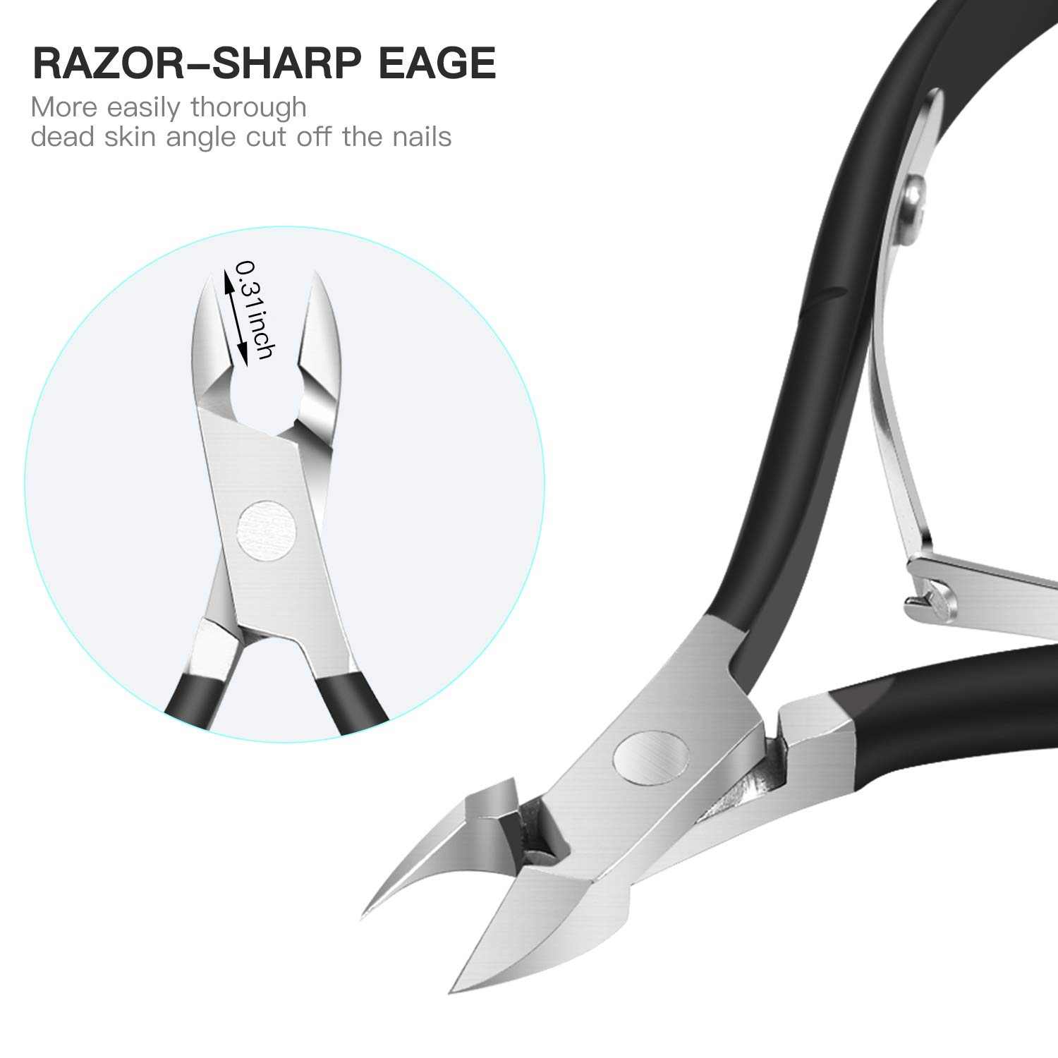 Cuticle Trimmer with Cuticle Pusher, Cuticle Cutter Cuticle Nipper, Premium Stainless Steel Cuticle Remover,Durable Professional Manicure and Pedicure: Beauty