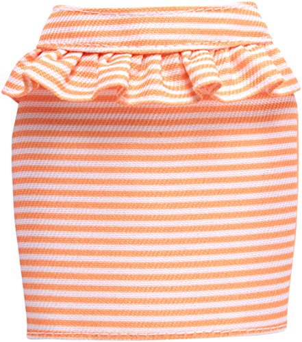 Barbie Peach and White Striped Peplum Skirt Fashion Pack
