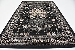 Unique Loom Taftan Collection Border Geometric