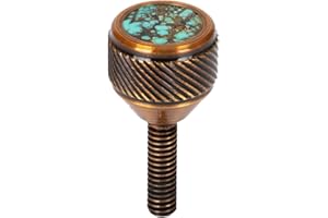 KGUBRASS saxophone Neck Screws 135 Heavy by KGUMusic for alto, tenor, soprano, baritone sax for YMH, Keilwerth, Antigua, Buffet, Selmer TS44 (Antique Copper Lacquer, Turquoise)