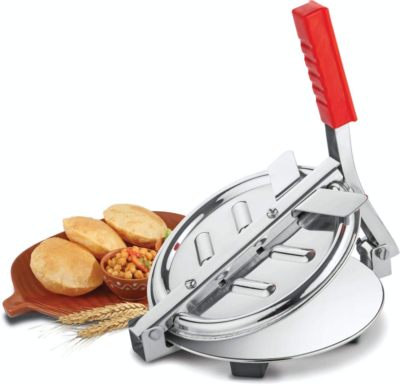 ZILOTY 6.5 inch stainless steel roti maker/presser, chapati maker/press