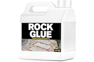 Teexpert Rock Glue for Landscaping – 27OZ Outdoor Gravel Binder for Pea Pebbles, Small Stones – Strong Bond, Water Permeable, Weather Resistant – Ideal for Pathways, Patios, Driveways, Yards