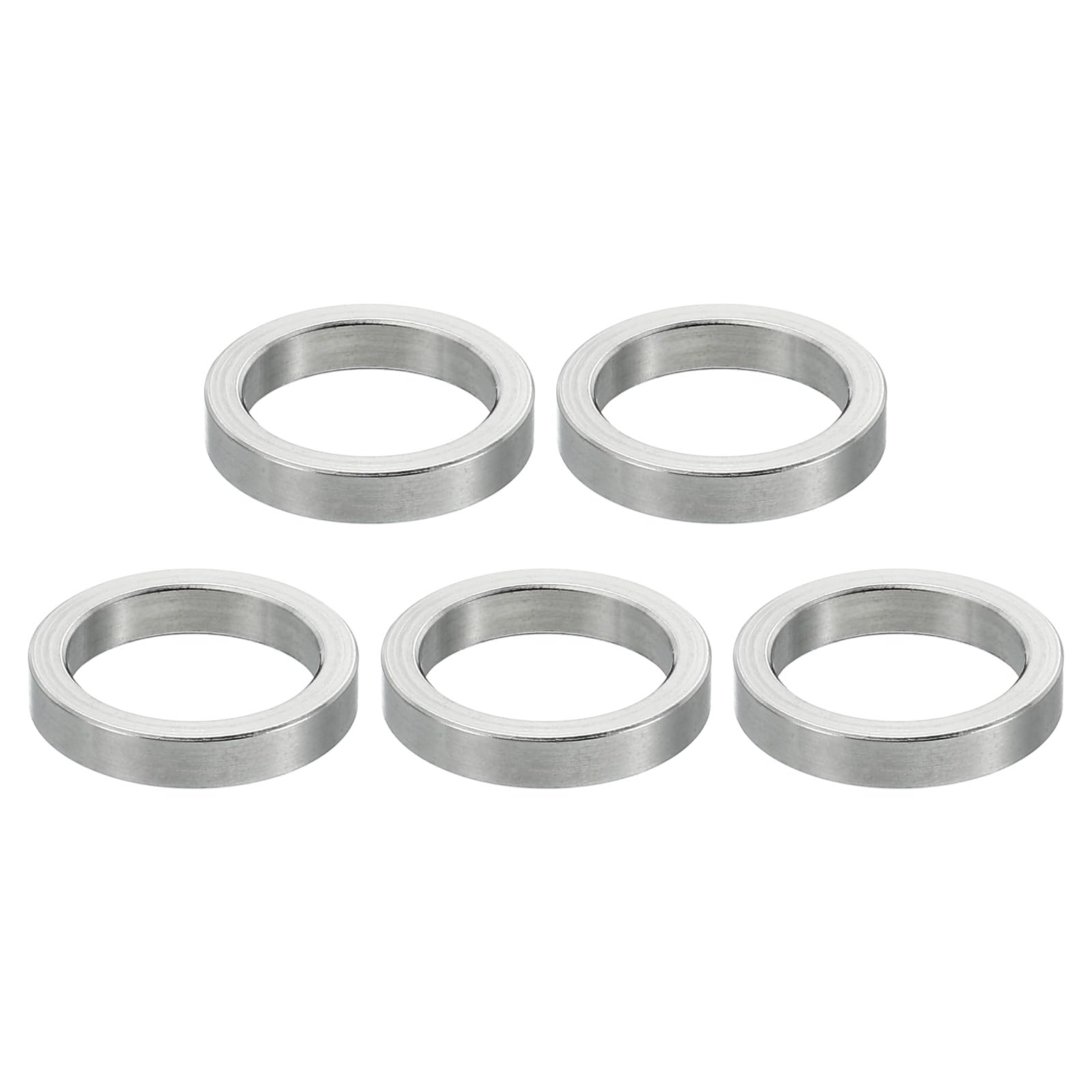 PATIKIL M12 Stainless Steel Spacers, 5 Pcs Metal Spacer Stainless Steel 12.2mm ID x 16mm OD x 3mm L Spacers Screw Standoff for 1/2" or M12 Screw