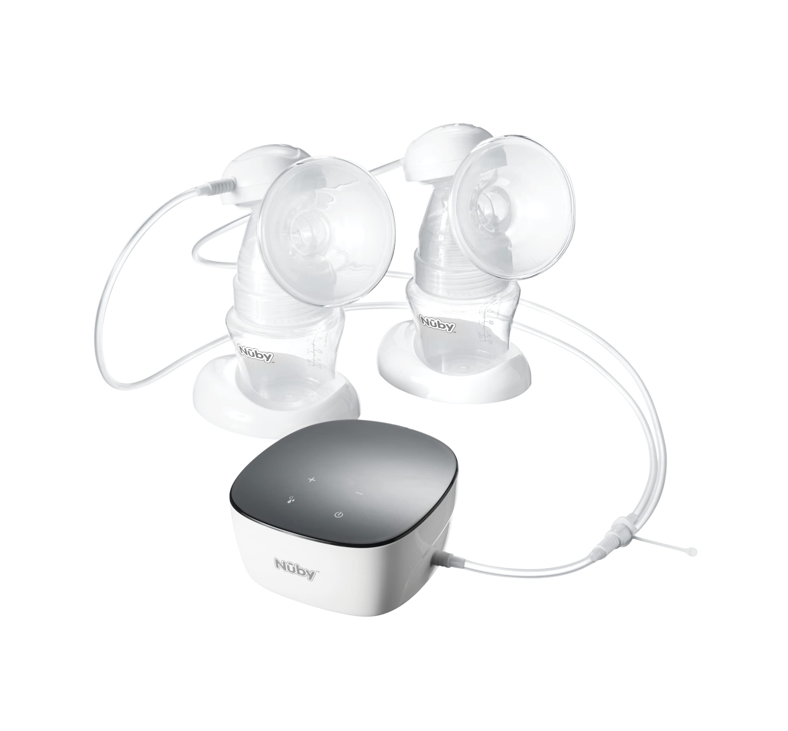 Nuby Ultimate Electric Breast Pump – Double or Single Breastfeeding Pump| Compact & Portable | Digital Touchscreen | Quiet & Discreet White