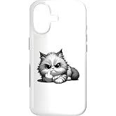 Funny Cat Middle Finger Sarcastic Sassy Grumpy Statement Case for iPhone 17