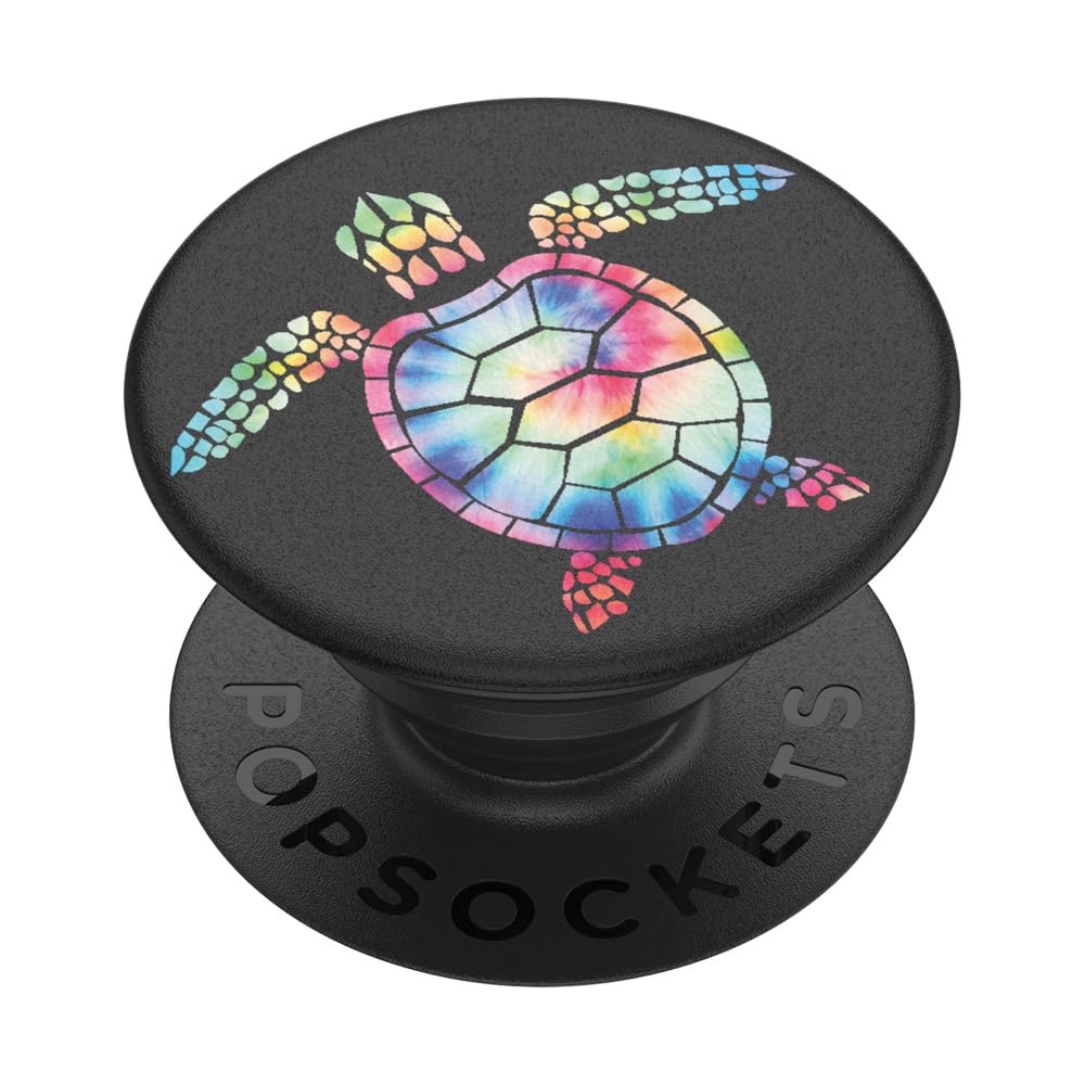 PopSockets Adhesive Phone Grip, Holder, Phone Stand, Turtle - Psychedelic Turtle