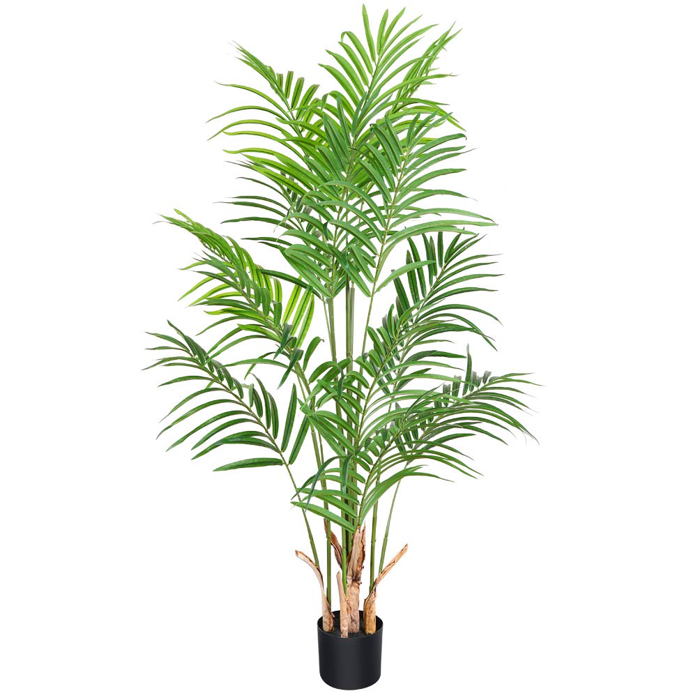 CROSOFMI - Lot de 2 Palmiers d'areca artificiels, Plantes artificielles