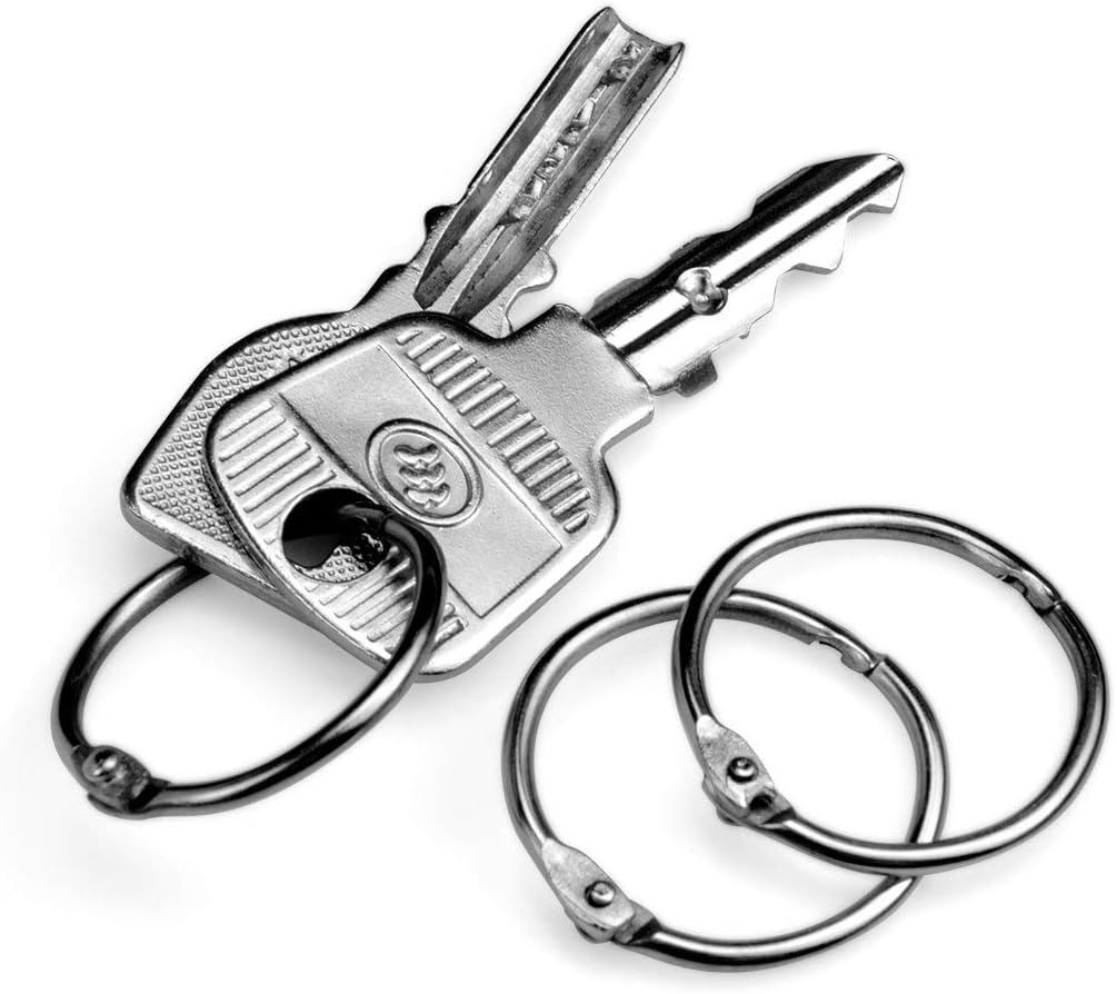 Binder Rings 120 Pack, 1 Inch Loose Leaf Book Rings, Silver Binder Ring, Metal Rings, Key Rings for Office, Home, School : Office Products