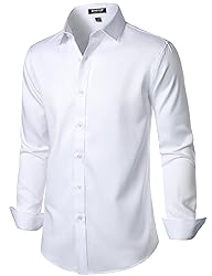 JEMITOP Men's Stretch Wrinkle Free Dress Shirts