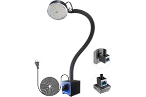 WangJiaTai Magnetic Work Light, LED Machine Light, Work Light with Flexible & Magnetic Base, Shop Tool Lamp for Lathe, Work Bench, Sewing Machine, Bandsaw, Industrial Lighting, 2000 Lumens, Black