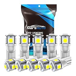 Marsauto 194 LED Bulb 6000K White 168 T10 2825 W5W