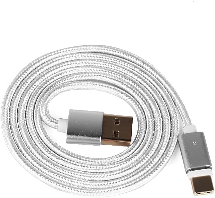 URNINAUEU USB Type C Cable, USB C 3 Ft Max 2.4A Magnetic USB Charger Cord Sync Data Cable Fast Charger for LG G5 huawei p9 Xiaomi Mi5S Plus Oneplus 3 2 HTC 10 Nexus 5X 6P ,Type C USB Devices White