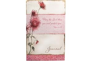 Christian Art Gifts Scripture Journal May The Lord Bless You Numbers 6:24 Bible Verse Pink Floral Inspirational Notebook,128 Ruled Pages Flexcover 5.5” x 8.5”