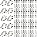 Teenitor High Quaity 100 pcs 1/16-inch Wire Rope Aluminum Sleeves Clip Fittings Cable Crimps + 10 pcs M2 Stainless Steel Thimble Combo