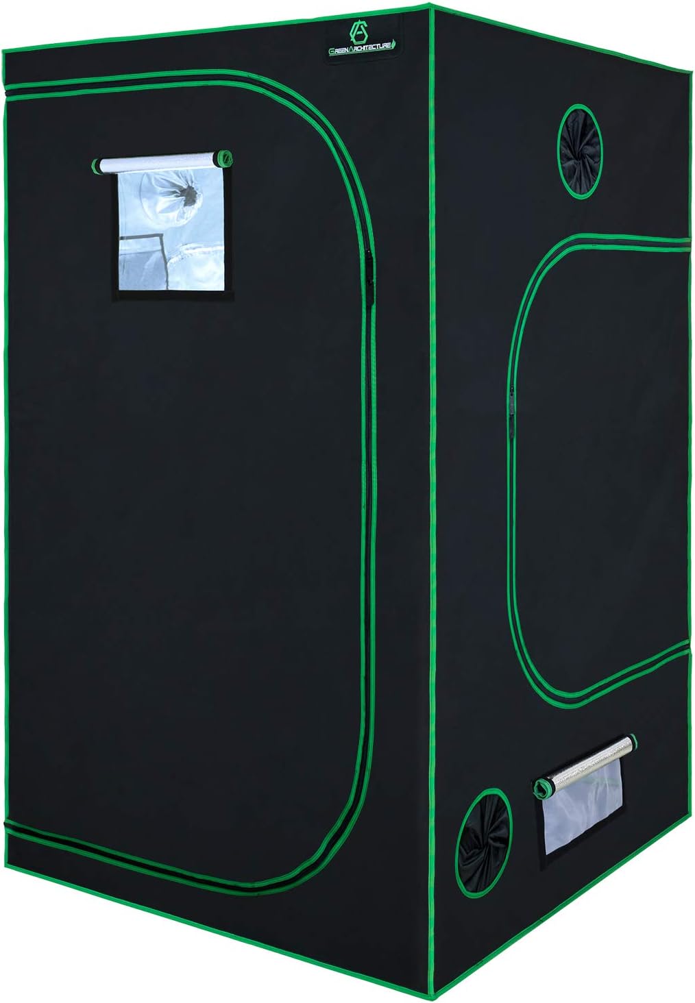 GA Grow Tent 120x120x200CM Reflective Mylar Hydroponic Grow Tent with Observation Window and Waterproof Floor Tray for Indoor Plant Growing (120x120x200cm)