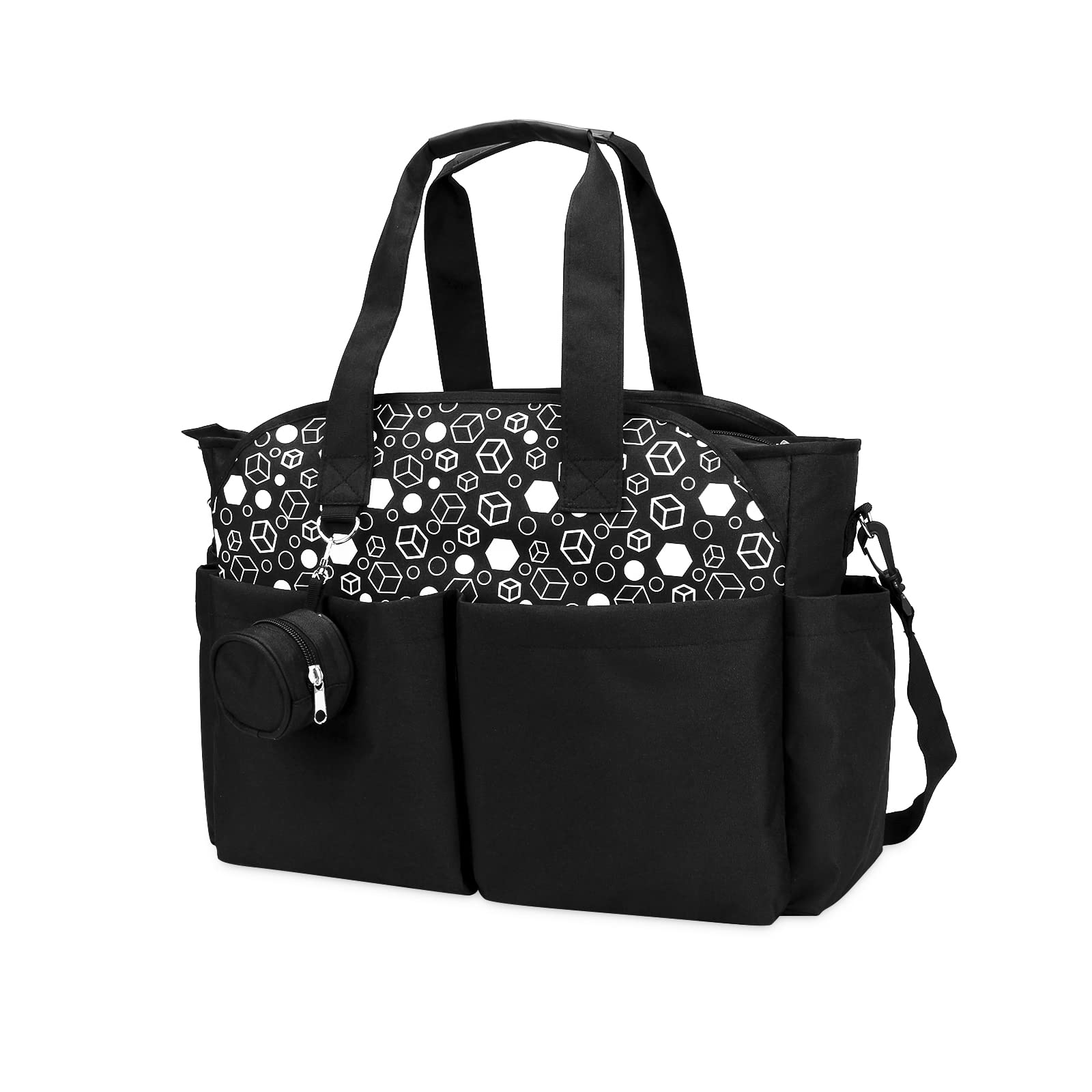 SONARIN Diaper Bag for Babies, Travel Bag for Nappy Maternity Messenger Bags Multifunction with Pacifier Bag Large Capacity for All Baby Accessories, black 1, 40 x 13 x 29 cm