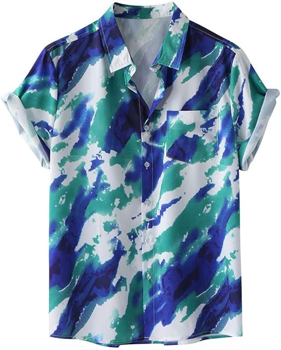 Amazon 柄シャツ メンズ 薄手 ハワイアンシャツ 半袖 和柄 アロハシャツ 軽量 ハワイ風 立つ襟 開襟シャツ プリント 吸汗 速乾 人気 ポロシャツ ゆったり メンズシャツ おしゃれ カジュアル 夏服 トップス 薄手 通気性 イベント 祭り シャツ 通販