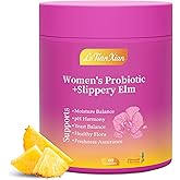 Le Tian Xian Her Juicy Feminine Probiotics Gummies for Women with Slippery Elm, Prebiotics & Lactobacillus - for pH Balance & Digestive Health, Tropical Pineapple Flavor, 60 Count