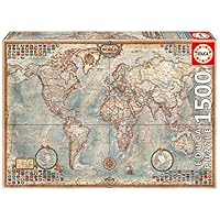Educa Political Map of The World Puzzle, 1500-Piece