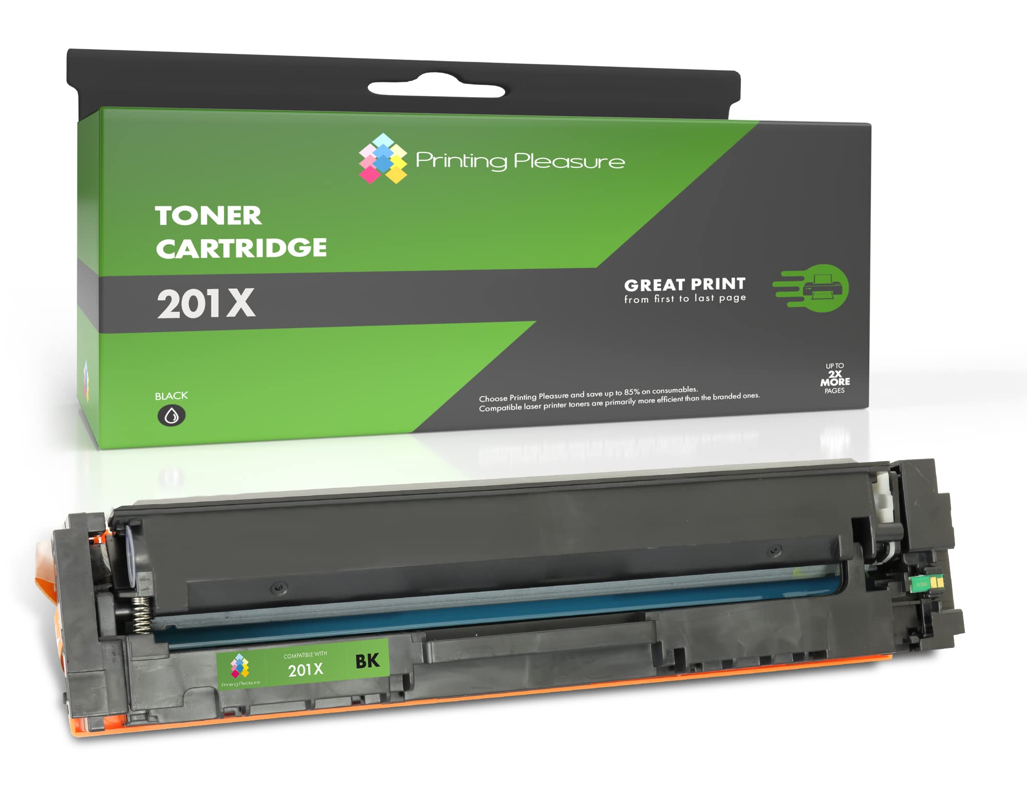 Printing Pleasure 201X 201A Replacement for HP CF400X CF400A Toner Cartridge Compatible with HP LaserJet Pro M252dw MFP M277dw MFP M274n M252n MFP M277n 1 Black