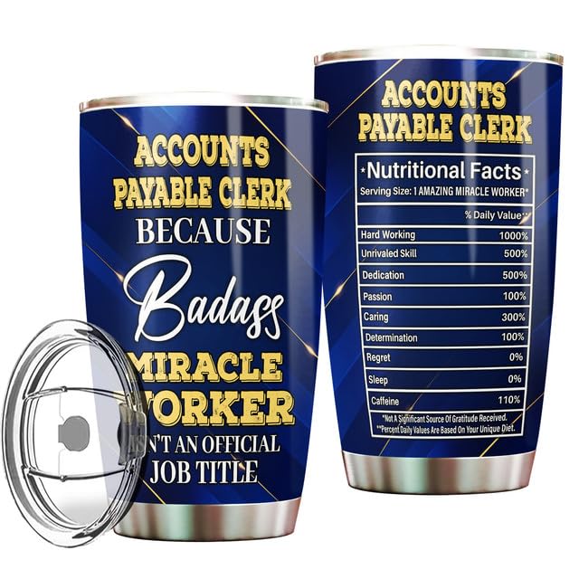 MONIZILUCKY Accounts Payable Clerk Tumbler