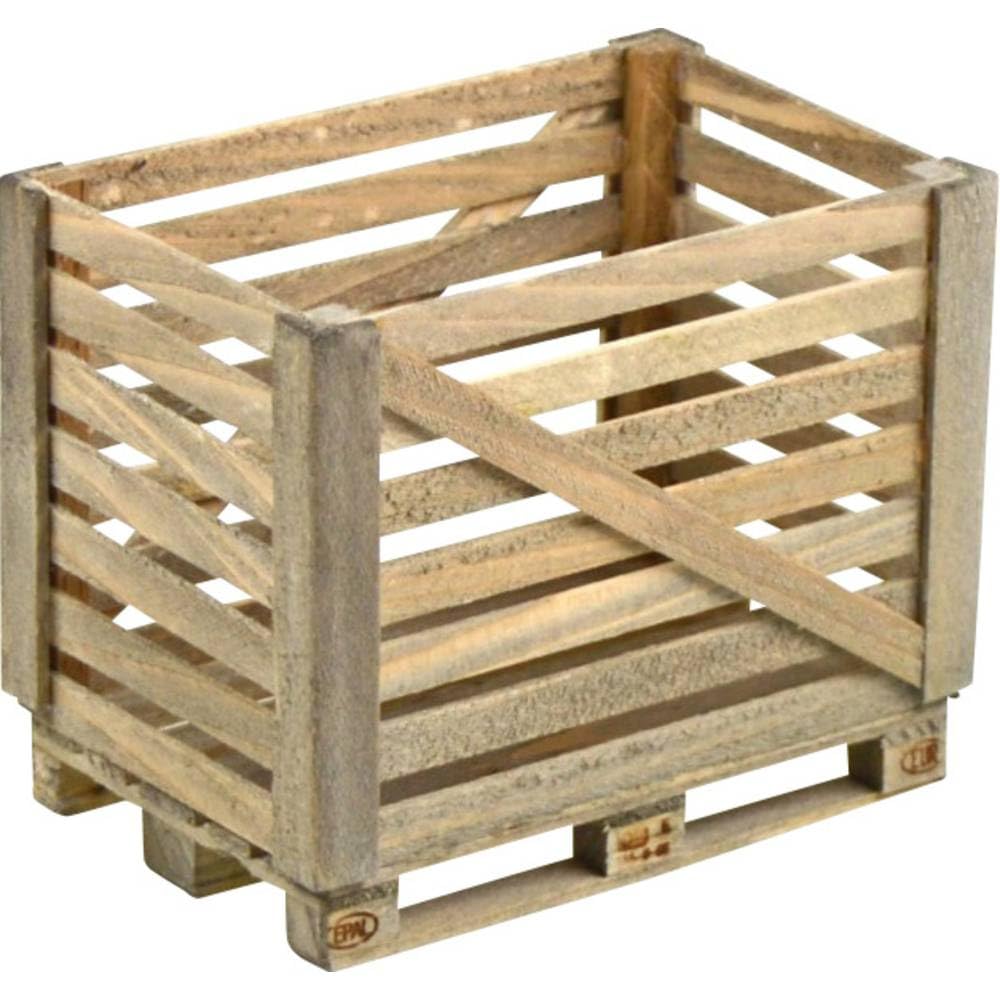 Carson 500907609 1:14 Wooden Mesh Box on Euro Pallet - Model Making, Accessories for RC Trucks, Remote Controlled Trucks