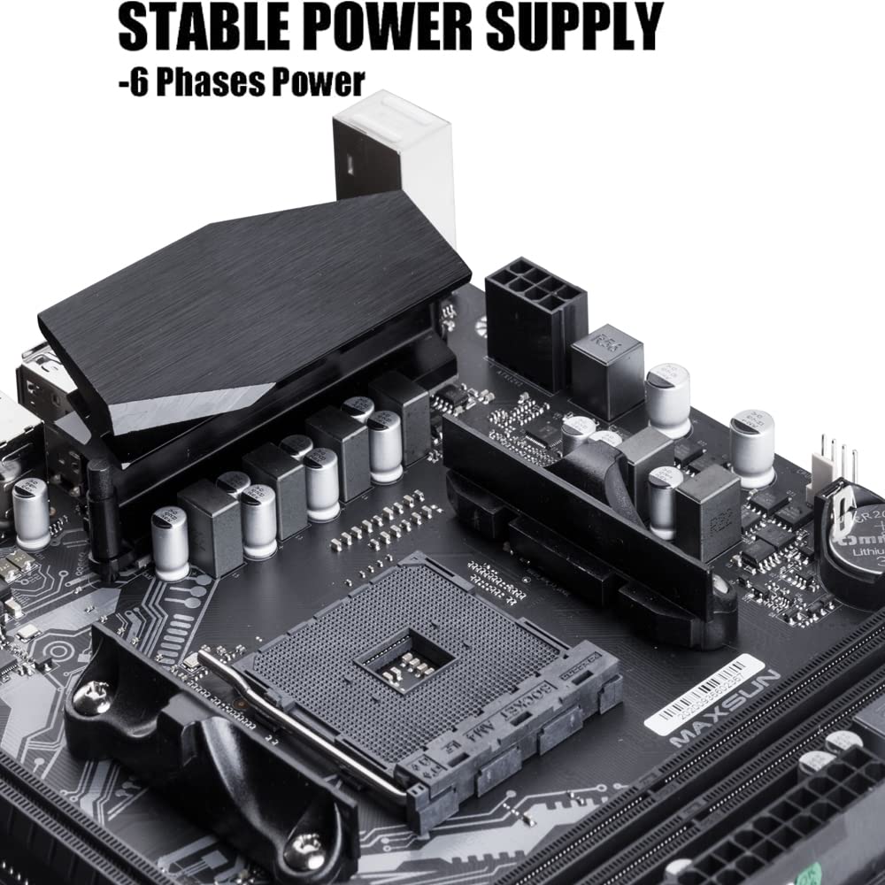 MAXSUN A520 M-ATX Motherboard AMD AM4 Zen 3, DDR4, PCIe3.0 x16, SATA 6Gb/s, M.2, USB 3.1, HDMI/VGA for All Ryzen 1000-4000 Series APU/CPU and Ryzen 5000 Series CPU (5000 APU need Bios Flash)