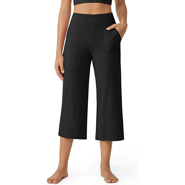 Amazon.com: Bakgeerle Wide Leg Capris for Women Crossover High