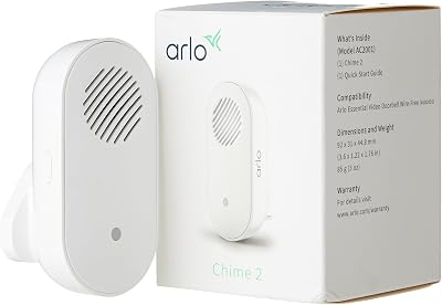 Arlo Chime 2 Audible Alerts Built‑in Siren Customisable Melodies AC2001-100UKS