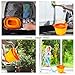 Beach Toys Set 2 Packable Pails&Collapsible Buckets with 1 Shovel and 1 Rake Orange & Pink Perfect for Summer Playset for Kids and Children