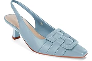 COUTGO Womens Sling Back Kitten Heels Low Dress Shoes Slingback Pumps Pointed Closed Toe Comfortable Party Office Sandals