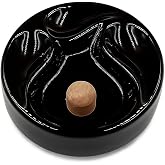 F.E.S.S. 7-Inch Ceramic Pipe Ashtray with Cork Knocker and 3 Rests | Large 7-inch ceramic pipe ashtray with a cork knocker and three pipe rests for indoor, patio or outdoor tabletop use.