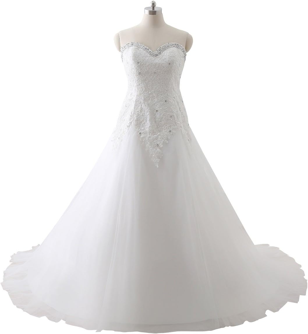 Sarahbridal Bridal Wedding Dresses Tulle Gown Dress for Women SQS22408