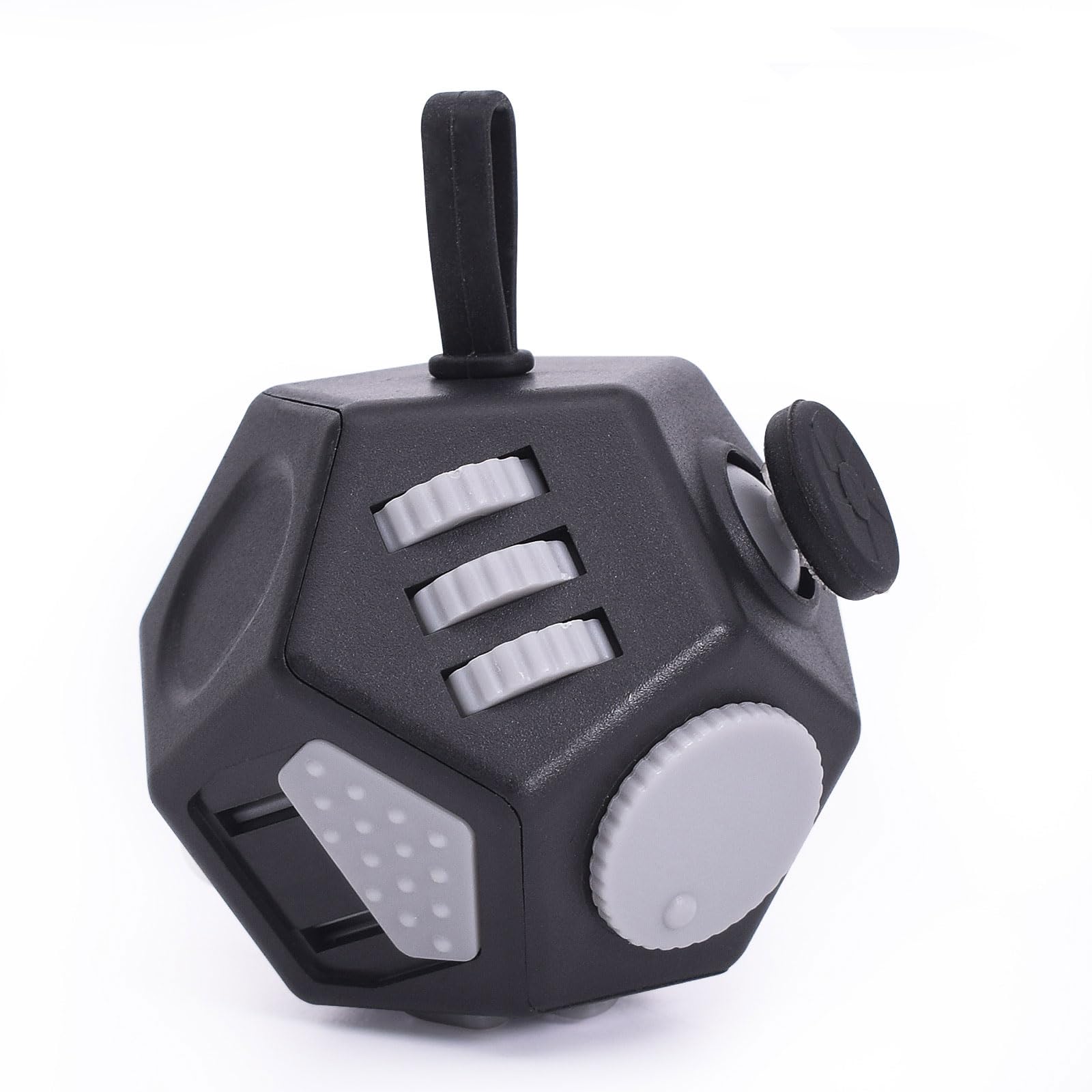 Photo 1 of UOOEFUN Mini Fidget Toys,12 Sided Cube Toys Relief Stress,Anxiety, Depression,Autism for Kids Adults Improve Focus and Kill Time (Black)