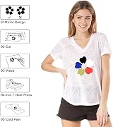HTVRONT White Heat Transfer Vinyl 12x15ft for T-Shirts Silhouette Easy Cut view 6