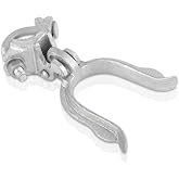 Wmebee 1-7/8" x 2-7/8" Chain Link Fence Gate Fork Latch | Commercial Heavy Duty - Malleable - Galvanized Gate Latch with Hole for Padlock (1-7/8" x 2-7/8")