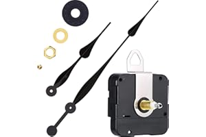 Hicarer High Torque Quartz Long Shaft Clock Mechanism Replacement with 12 Inch Long Spade Hands Clock Movement Replacement Motor for DIY