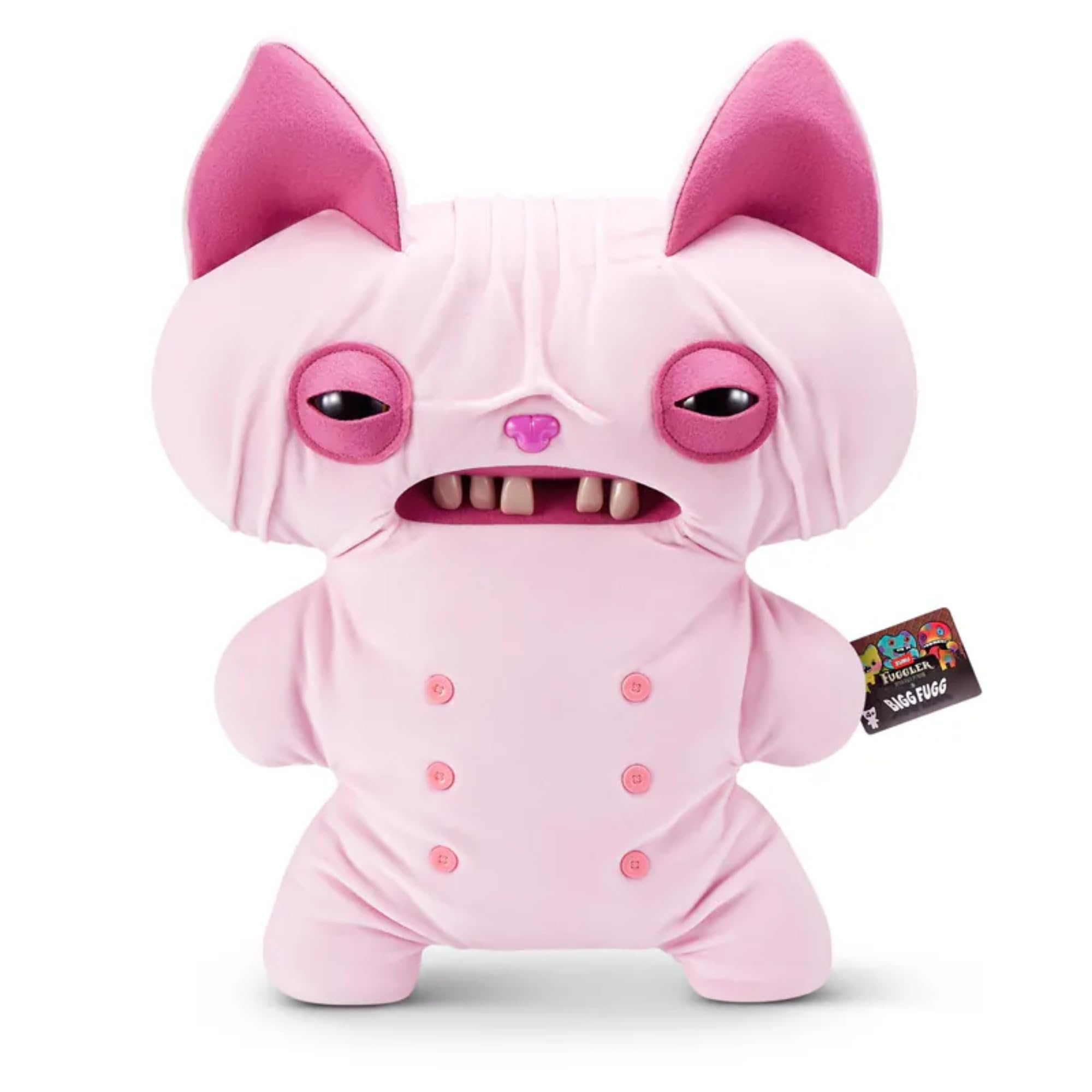 ZURU Fugglers Bigg Fuggs - Big Funny Ugly Monster Plush - 17 inches (Pinkle McStinkles)