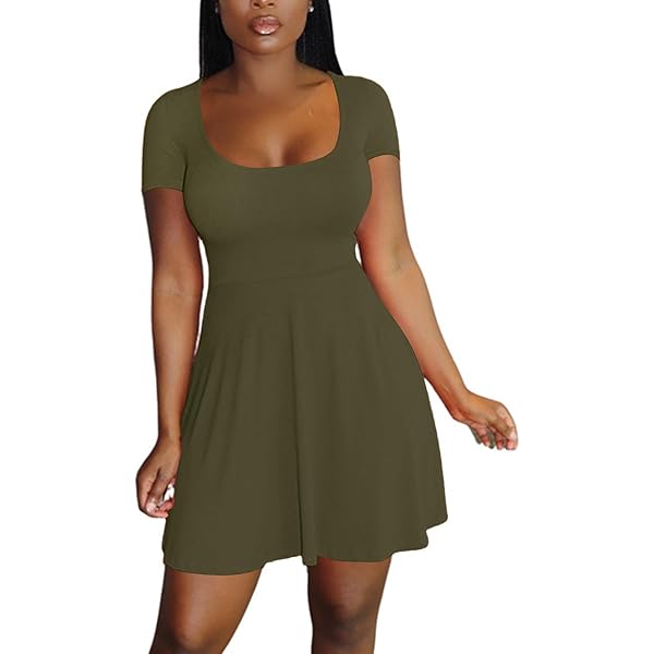 flare sleeve scuba dress white Ana Flare Mini Dress (White) Small main image 0
